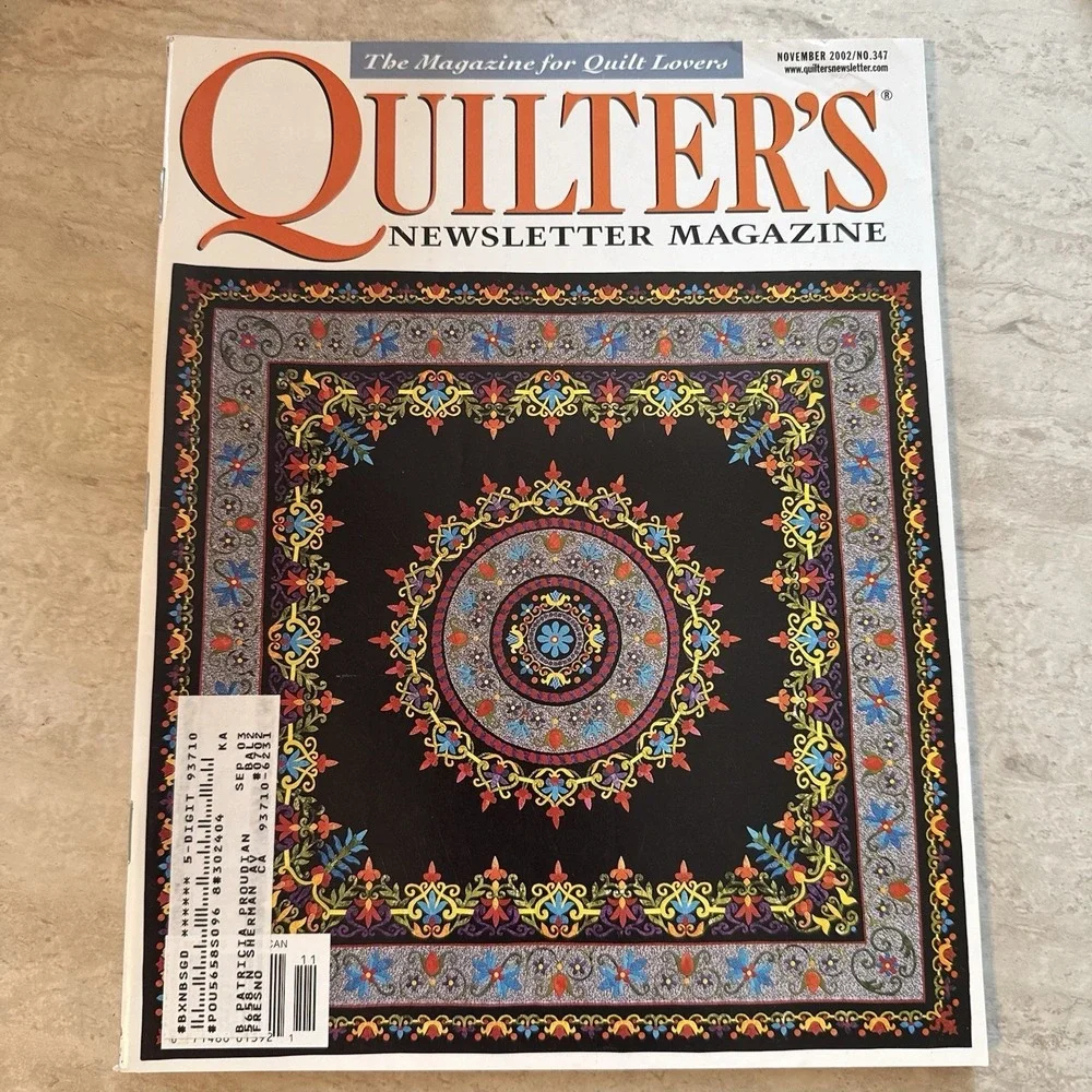 Vintage Quilter's‎ Newsletter Magazine Quilt Design Projects Nov 2002 Issue (H)